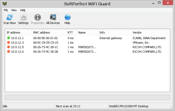 como usar softperfect wifi guard