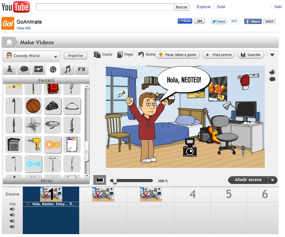 Crea animaciones en YouTube con Go!Animate – NeoTeo