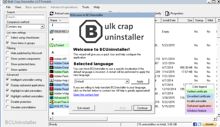 free Bulk Crap Uninstaller 5.7