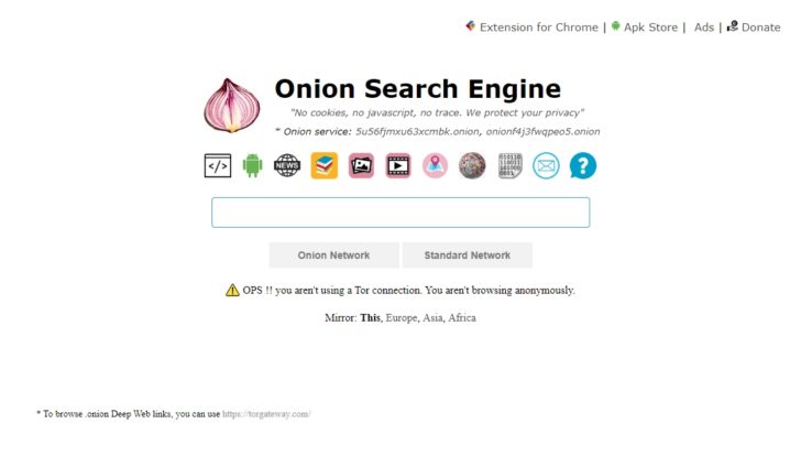no search bar on tor browser websites