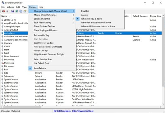 SoundVolumeView 2.43 for windows download