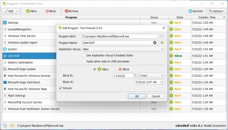 Fort Firewall 3.9. download the last version for mac
