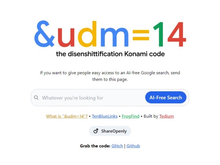 «Udm=14»: Resultados de Google, sin basura artificial