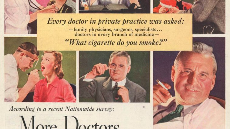 Publicidades de cigarros de antaño: Cuando los médicos «recomendaban» fumar tabaco