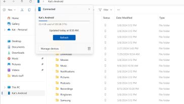 Transferencia inalámbrica de archivos entre Android y Windows 11