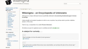 Wikenigma: Una «Enciclopedia de Desconocidos»